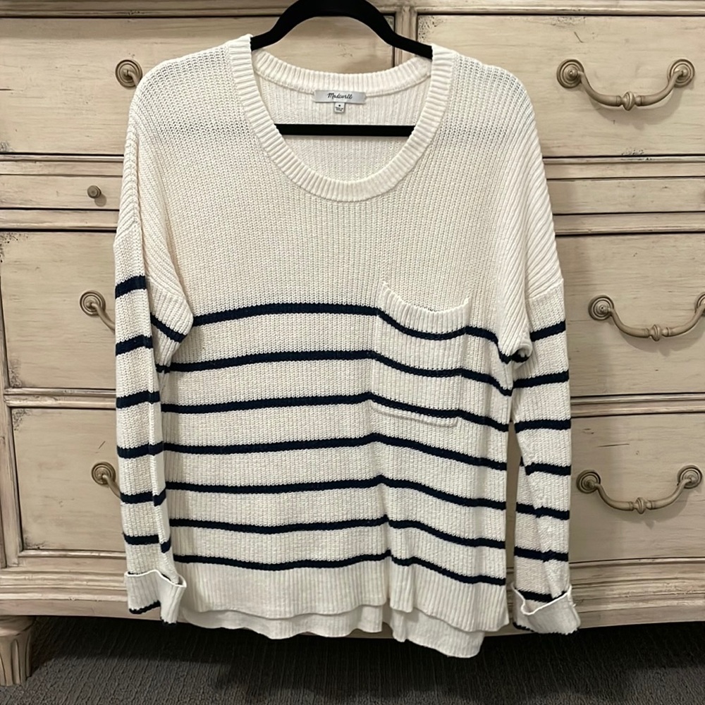 Madewell striped sweater size medium